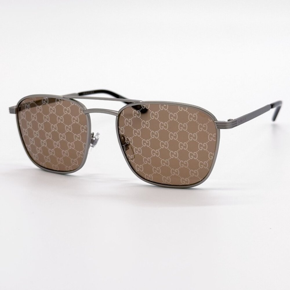 NEW GUCCI SUNGLASSES SILVER UNISEX EYEWEAR GUCCI GG1881S 004 - Picture 4 of 10